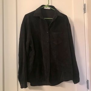 Black corduroy shirt